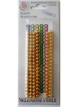 klauče perle fúkané guľa 6mm, zlatá